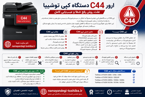 ارور C44 دستگاه کپی توشیبا | علت، روش رفع خطا و تعمیر فیوزینگ